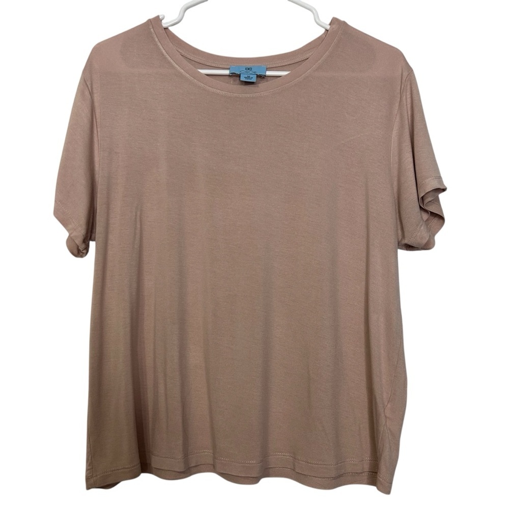 CeCe Light Pink Short Sleeve Women's Tee Rayon Blend Pullover comfy relaxed fit